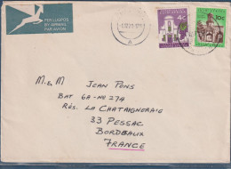 Enveloppe Afrique Du Sud RSA 2 Timbres Prétoria 1.12.1971 Vers Pessac (33 - France) - Covers & Documents