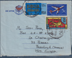 Pli Entier Afrique Du Sud RSA + 2 Timbres Prétoria 16.09.1970 Vers Pessac (33 - France) - Cartas & Documentos