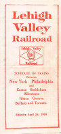 Lehigh Valley Railroad Time Table Philadelphia Easton Bethlehem Allentown Ithaca Geneva Buffalo Toronto- New-York - Mondo