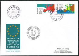 EUROPA FDC SERVICE . TIRAGE LIMITE Nr:. DU CONSEIL DE L'EUROPE STRASBOURG .LISBONNE.28.1.1977. PORTUGAL. - Storia Postale