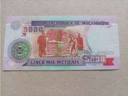 Billete De Mozambique 5000 Meticais, Año 1991, AUNC - Mozambico