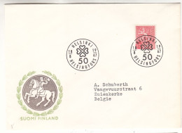 Finlande - Lettre De 1967 - Oblit Helsinki - Lions - - Storia Postale