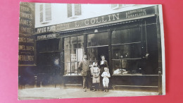 Carte Photo Commerce Bonneterie , Parapluies , Papier Peints L COLLIN, Paris Rue Des 2 Boules ? - Verkopers