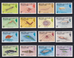 British Antarctic Territory: 1984   Marine Life Set   SG123-138    MH  - Ongebruikt