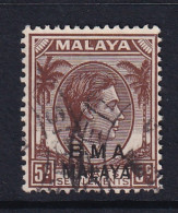 B.M.A. (Malaya): 1945/48   KGVI 'B.M.A.' OVPT   SG5    5c      Used  - Malaya (British Military Administration)