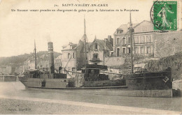 St Valéry En Caux * Un Bateau Steamer , Chargement De Galets Pour Fabrication De Porcelaine * Cargo Commerce Poterie - Saint Valery En Caux