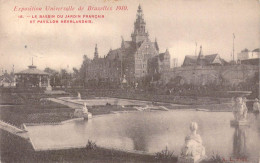 BELGIQUE - Exposition De Bruxelles 1910 - Le Bassin Du Jardin Français Et Pavillon Néerlandais - Carte Postale Ancienne - Mostre Universali