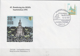 BRD FGR RFA - Privatumschlag 45. Bundestag BDPh (MiNr: PU 290Y C2/061a) 1991 - Gestempelt - Enveloppes Privées - Oblitérées