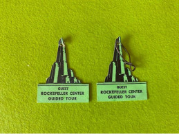 2 Badges Rockefeller Center Guided Tour 1960 - New York - Cartes De Visite