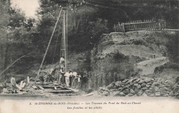 St étienne Du Bois * RARE CPA ! * Les Travaux Du Pont Du Gué Au Chaud * Les Fouilles Et Les Pilotis - Other & Unclassified