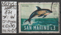 1966 - SAN MARINO - SM "Meeresfauna - Delphin" 3 L Mehrf. - O  Gestempelt  - S.Scan (871o 01-02 S.marino) - Used Stamps