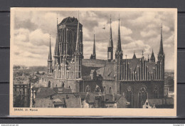 Danzig 1937, AK St Marienkirche,gelaufen Mit MS Und Mi 251(D3475) - Briefe U. Dokumente