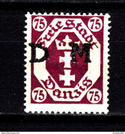 DANZIG 1922,Mi. D15,ABART,AF,Einkerbung Oben In D, Postfrisch Mit Falz,sehe Scans(D3452) - Dienstmarken
