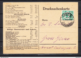 Danzig 1922, Mi 66 Auf Drucksachenkarte (Preisliste Briefmarken 1922) Nach Gross Gerau,LESE(D3392) - Cartas & Documentos