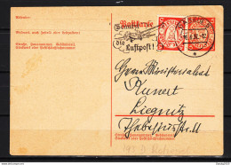 Danzig 1937,Postkarte 5 Pf + 5 Pf Mi 193D Mit Wolff MS 07.5 Gestempelt(D3388) - Ganzsachen