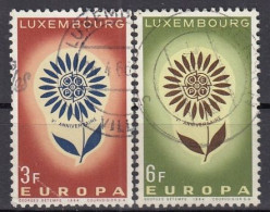 LUXEMBOURG 697-698,used,falc Hinged - 1964