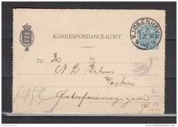 Danmark,ca 1875,korrespondance-kort,KJOBENHAVN,Used/Gestempeld(L1601) - Briefe U. Dokumente