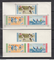 Dominican Republic1958,2 Blocks,Perf+Imperf,hockey,sailing,estafette,,MNH/Postfris(L3085) - Jockey (sobre Hierba)