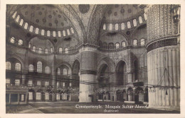 TURQUIE - Constantinople - Mosquée Sutlan Ahmed ( Intérieur ) - Carte Postale Ancienne - Turkey