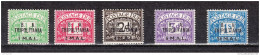 B.O.I.C.-TRIPOLITANIA 1950,5V,set, "B.A.TRIPOLITANIA" POSTAGE DUE SET, MH/Ongebruikt(A2522) - Tripolitaine