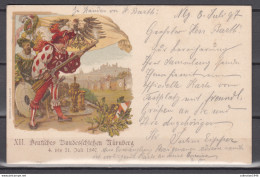 Bayern 1897,postkarte XII Deutsches Bundesschiessen Nürnberg,echt Gelaufen(C508) - Tir (Armes)