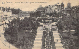 BELGIQUE - Bruxelles - Square Du Mont Des Arts Et église St-Jacques-sur-Coudenberg - Carte Postale Ancienne - Plazas