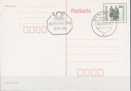 DDR GDR RDA - Postkarte Goethe-Schiller-Dnkmal (MiNr: P 107I) 1990 - FDC - Cartes Postales - Oblitérées