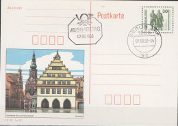 DDR GDR RDA - Bildpostkarte Goethe-Schiller-Denkmal (MiNr: P 109 01/03) 1990 - FDC - Postkarten - Gebraucht