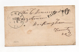 !!! ETATS UNIS, LETTRE DE WHEELING DE 1850 CACHET PAID 10 - Lettres & Documents