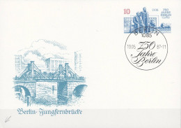 DDR GDR RDA - Sonderpostkarte 750 Jahre Berlin (MiNr: P 96) 1987 - FDC - Cartes Postales - Oblitérées