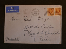 BU4 GREAT BRITAIN BELLE LETTRE RR 1936 AIR MAIL LONDON MAIN FAIR H.+ COLLECTION HOTEL DU CRILLON PARIS +AFF. PLAISANT+ - Brieven En Documenten