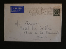 BU4 GREAT BRITAIN BELLE LETTRE RR 1936 AIR MAIL LONDON .+ COLLECTION HOTEL DU CRILLON PARIS +AFF. PLAISANT+ - Cartas & Documentos