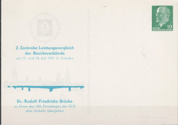 DDR GDR RDA - Privatpostkarte W. Ulbricht "Leistungsvergleich Der Bezirksverbände" (MiNr: PP  09) 1971 - Ungelaufen - Cartes Postales Privées - Neuves