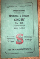 Singer Sewing Machine Manual - No 128 Navette Vibrante - Other Plans