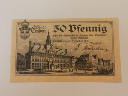 Allemagne Notgeld, 50 Pfennig Stadt Emden - Sin Clasificación