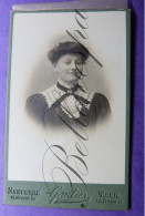 C.D.V. -Photo-Carte De Visite Studio Gautier Nanterre Rueil Kapsel Coiffure Dentelle Kant  Mode Femme - Oud (voor 1900)