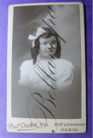 C.D.V. -Photo-Carte De Visite Studio P.DARBY Paris  Kapsel Coiffure Dentelle Kant  Mode Girl - Old (before 1900)