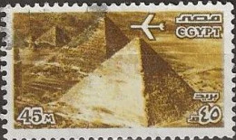 EGYPT 1978 Air. The Three Pyramids At Giza - 45m. - Yellow And Brown FU - Poste Aérienne