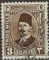 EGYPT 1927 King Fuad I - 3m. - Brown FU - Gebruikt