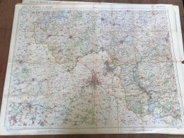 Ancienne Carte D'état Major Belgique TOURNAI COURTRAI ROULERS YPRES POPERINGHE - Cartes Topographiques