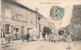 Pagny Sur Meuse * 1906 * Grande Rue * CLAUDON Café Restaurant * Village Villageois Enfants - Autres & Non Classés