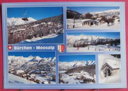 Visuel Très Peu Courant - Suisse - Valais - Bürchen Mit Skigebiet Moosalp - Excellent état - Bürchen