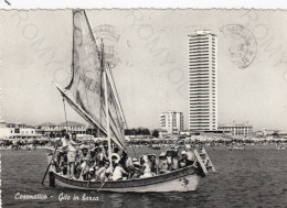 CARTOLINA  CESENATICO,CESENA,EMILIA ROMAGNA-GITE IN BARCA-SPIAGGIA,MARE,SOLE,ESTATE,VACANZA,BELLA ITALIA,VIAGGIATA 1961 - Cesena