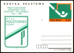 FIELD HOCKEY - POLONIA 1982 - 50° ANNIVERSARIO FONDAZIONE SPOT CLUB "POCTOWIEC" - STATIONARY - MINT - M - Hockey (sur Gazon)