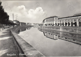 CARTOLINA  SENIGALLIA,ANCONA,MARCHE-CANALE MISA-MARE,SOLE,ESTATE,VACANZA,SPIAGGIA,BARCHE,BELLA ITALIA,VIAGGIATA 1963 - Senigallia