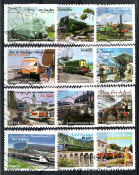 FRANCE / AUTOADHESIFS / SERIE N° 999 à 1010 LES TRAINS - Used Stamps