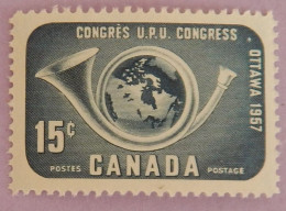 CANADA YT 299 NEUF**MNH "COR DE POSTE ET GLOBE" ANNÉE 1957 - Unused Stamps