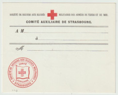 C48 - Réimpression Carte CROIX ROUGE Du SIEGE De STRASBOURG - 1970 - SSBM = Société Secours Blessés Militaires - - Krieg 1870