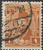 EGYPT 1944 King Farouk - 1m. - Brown FU - Gebruikt