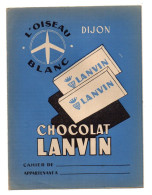 Protège-cahier L'oiseau Blanc Dijon Chocolat Lanvin - Tables Au Verso - Protège-cahiers